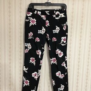 Banana Republic Black Floral Women's Pants